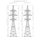 Анкерно-угловые опоры напряжения 220 кв чертеж