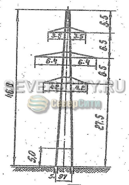 Опора П220-2+5 чертеж