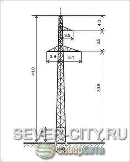 Опора П220-3+5 чертеж